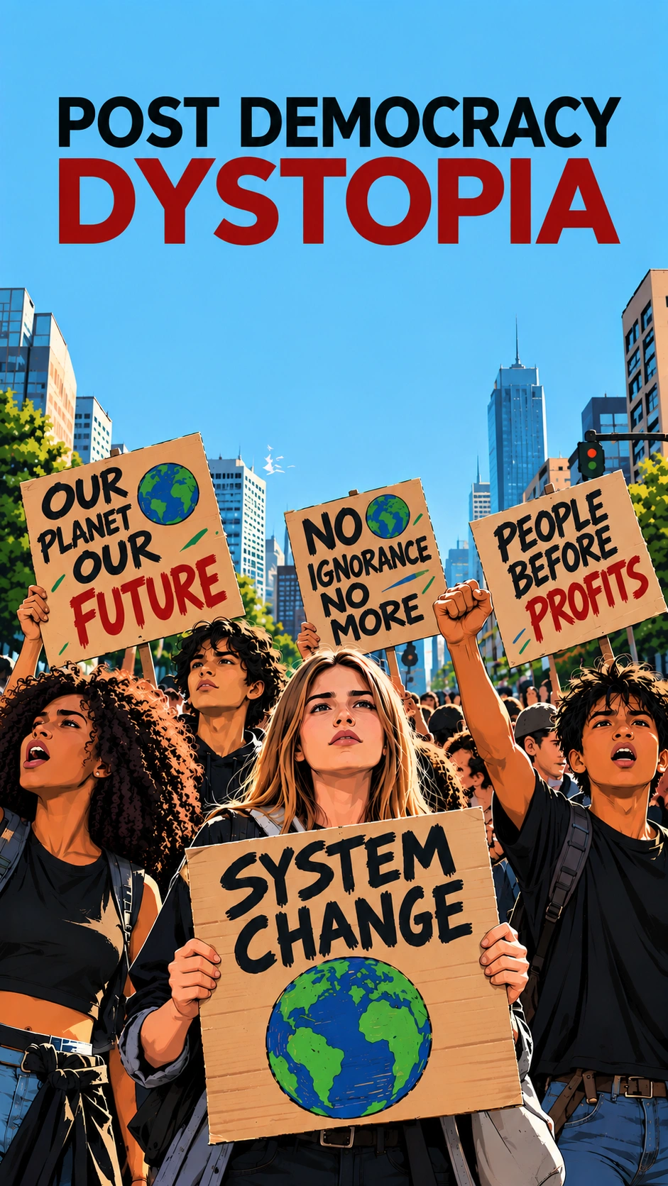 Post-Democracy Protest Dystopia